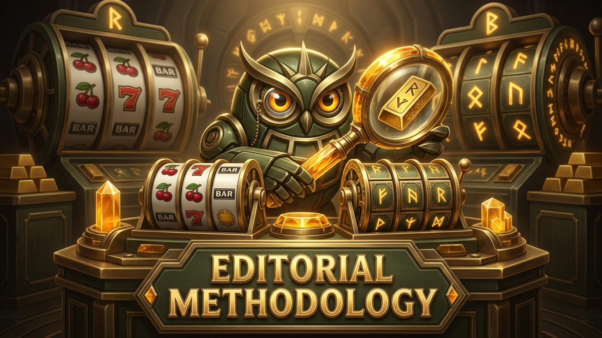 Editorial guidelines handbook and casino auditing rubric on desk